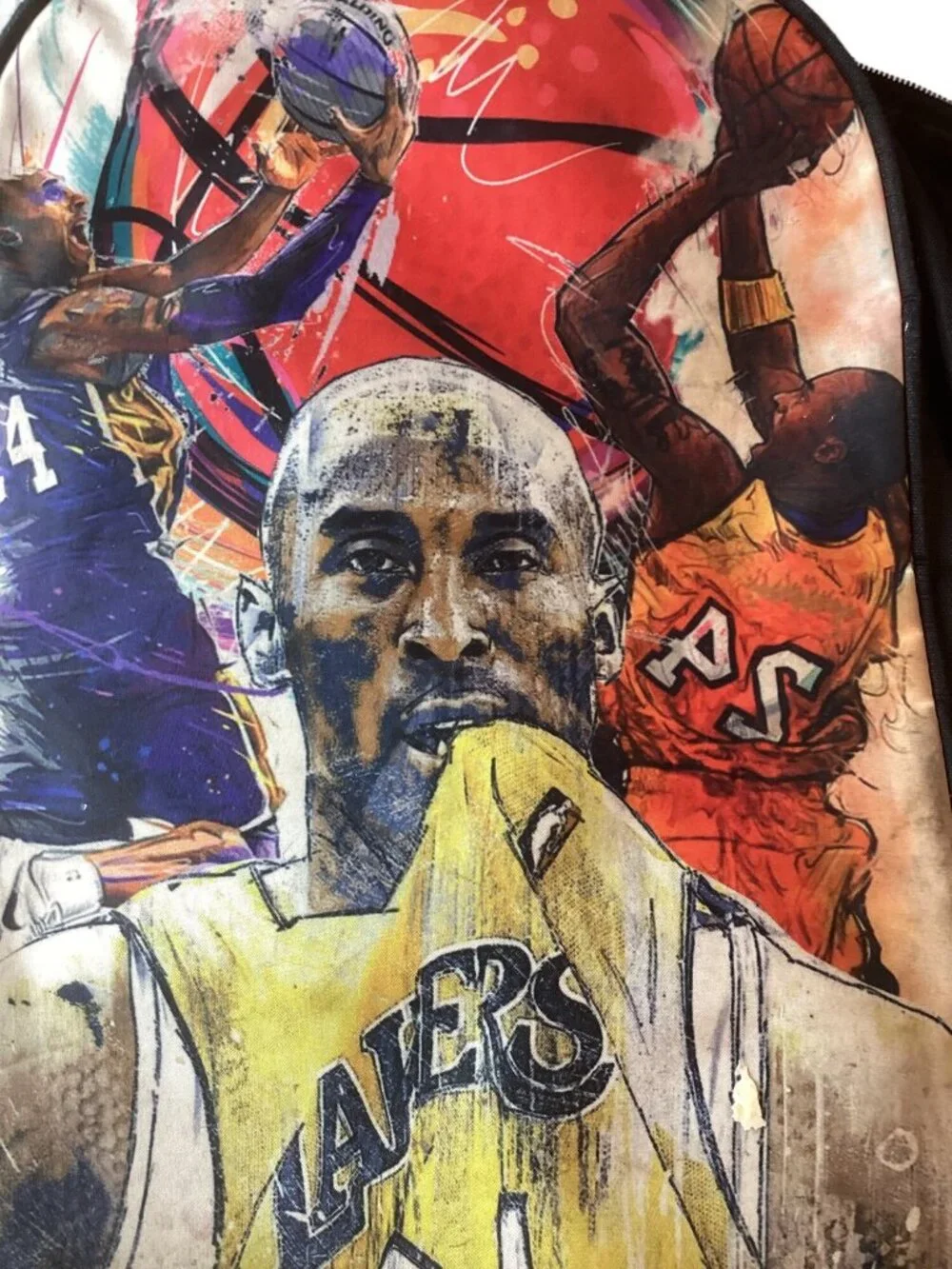 Kobe Bryant Graphic Art Backpack*Adjustable Straps Zipper Compartments*Mesh Back